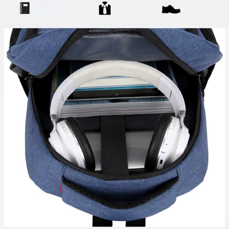 Classic Men Waterproof Backpack USB Charging Casual Travel Backpack Men Large Capacity Travel Laptop Backpack School Bag