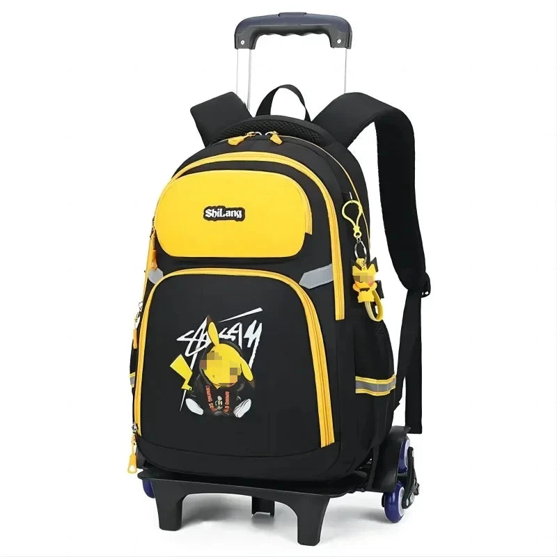 Pokemon Pikachu School Bag Backpack Trolley Organizer Bag Anime Character Travel Bag Student Stationery Backpack Children's Gift
