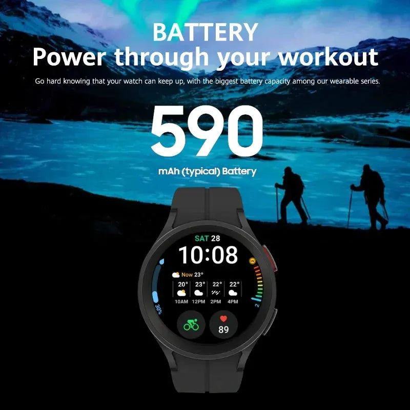 Samsung Galaxy Watch 5 Pro 45mm Smart Watch 1.4'' Super AMOLED Screen Blood Oxygen Heart Rate Measure 590mAh Battery GPS