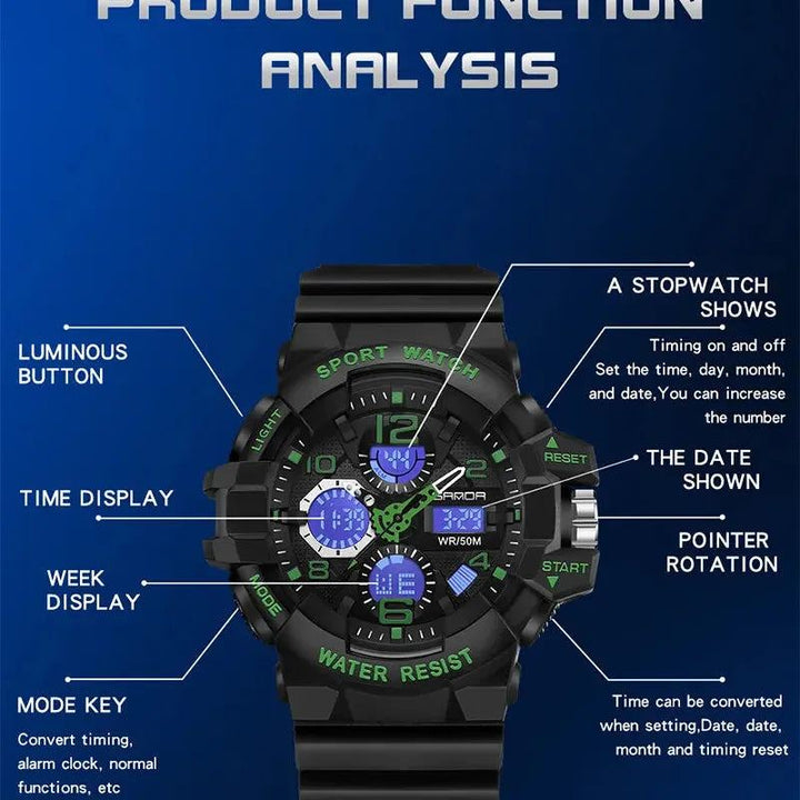 SANDA Brand G- Style Military Watch Men Digital Shock Sports