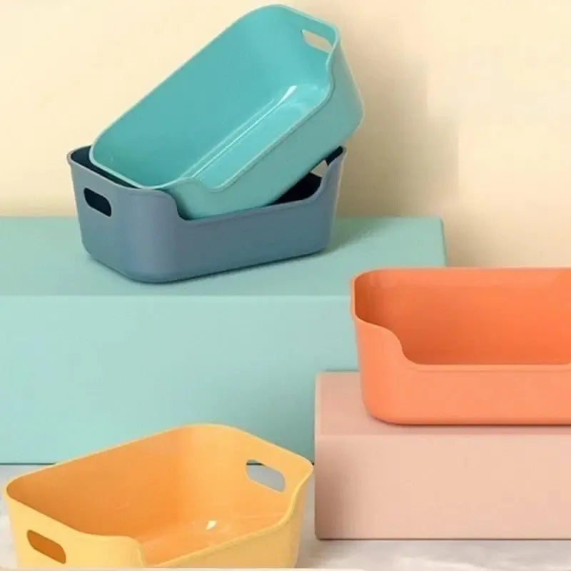 Household Fall Resistance Multifunction Storage Classification Desktop Heighten Grocery Basket Big Exposure Storage Basket