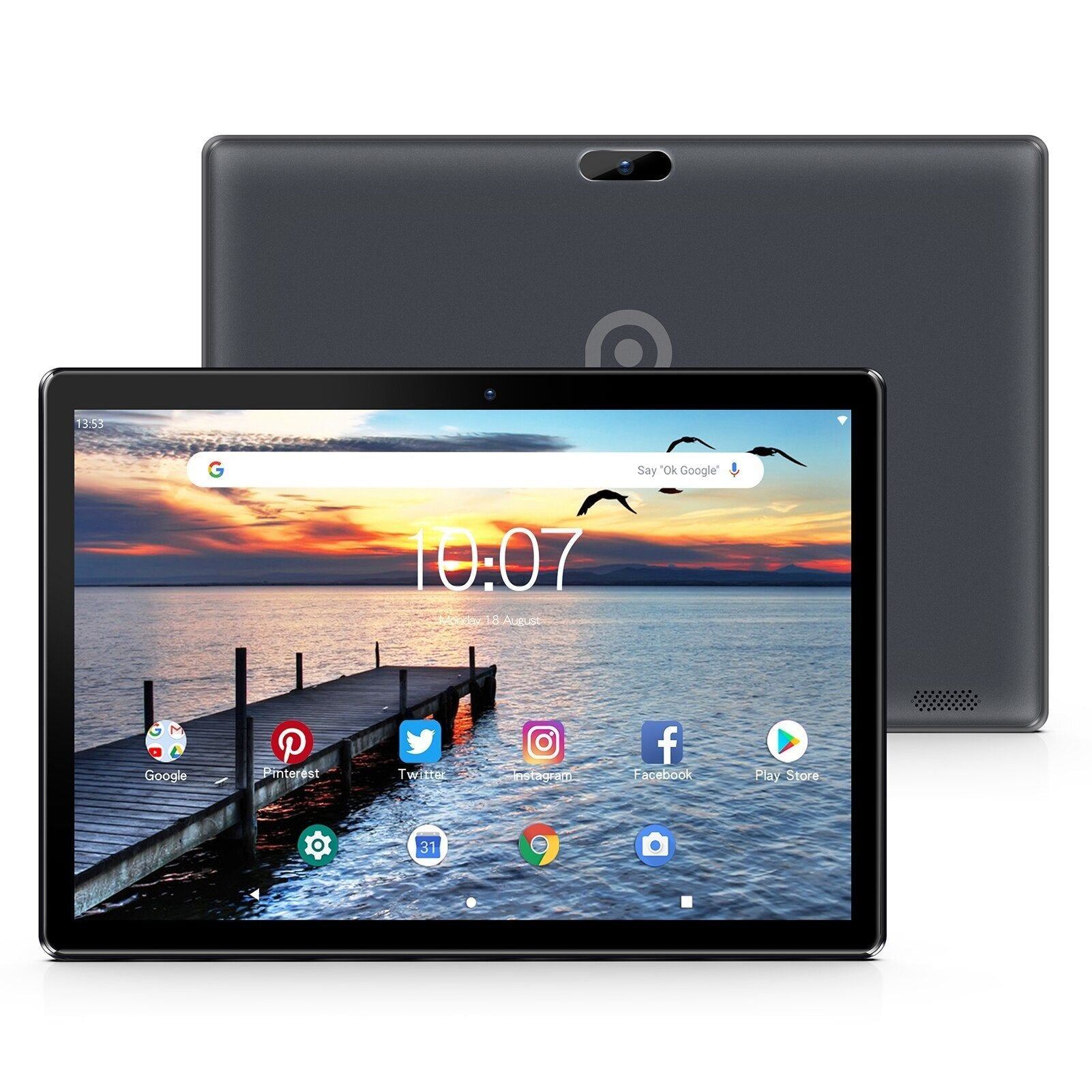 PRITOM 10 Inch Tablet PC with SIM Slot Android 10 64 GB Quad Core Touch Screen WiFi GPS Support 3G Phone Call
