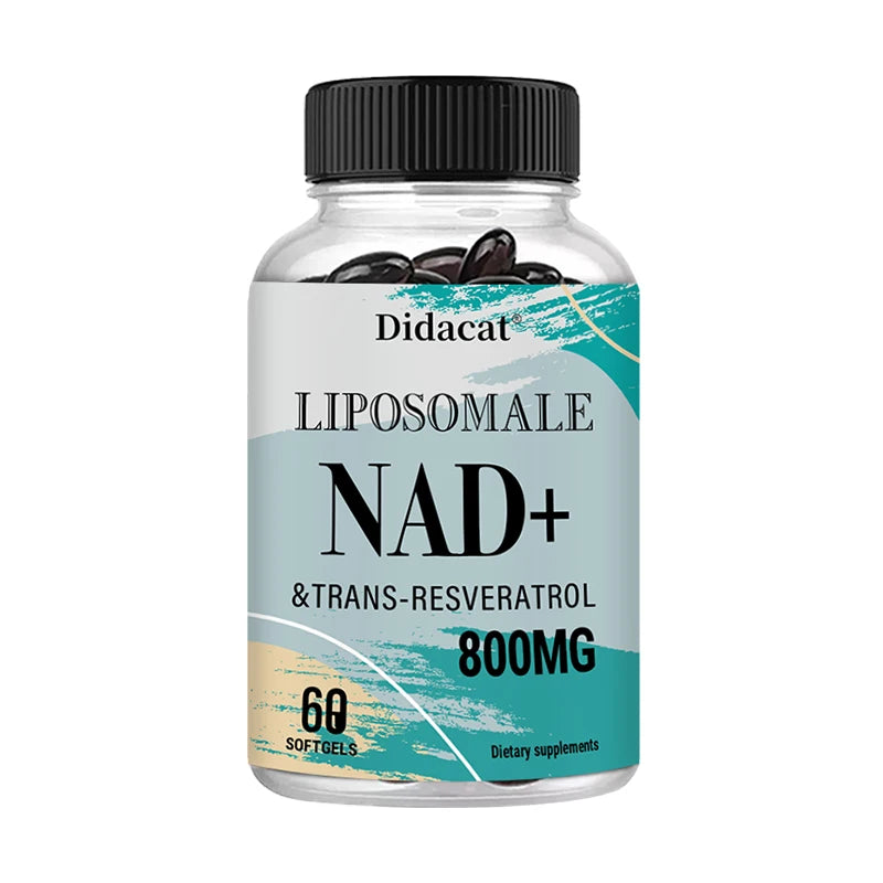 Liposomal NAD+ with Trans-Resveratrol Supplement - High Dose 800mg for Optimal Absorption - Supports Heart, Cell & Muscle Health