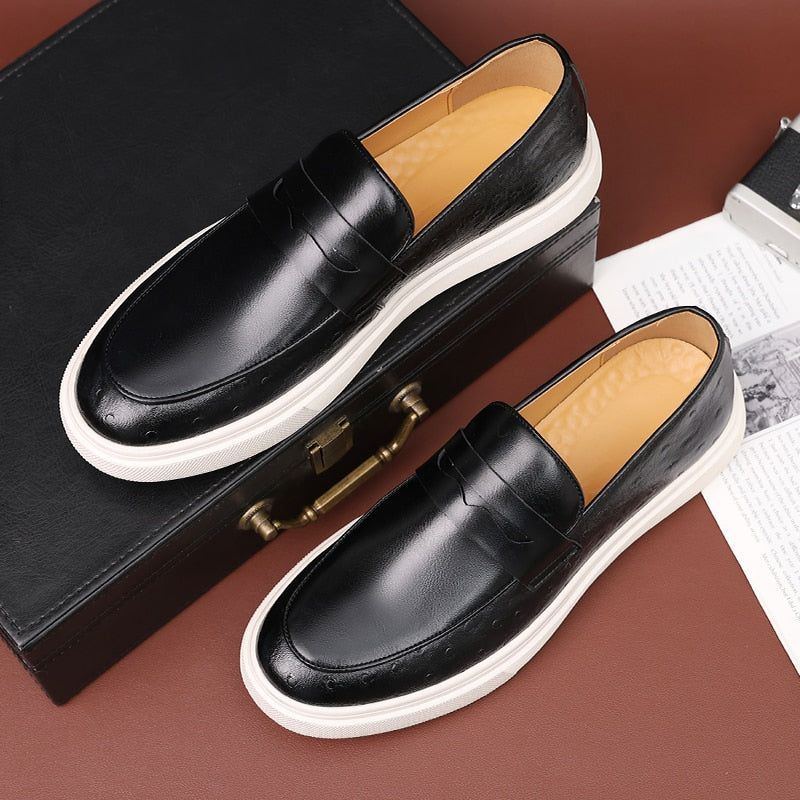 Sneakers Men Vulcanize Shoes Brown Slip-On Zapatos De Hombre Men Shoes - Jointcorp