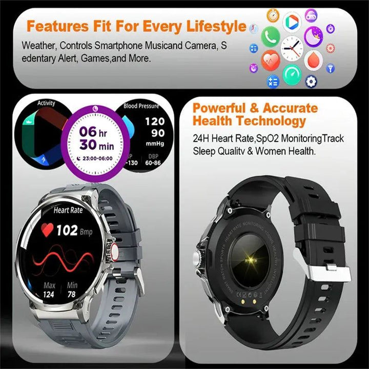 New 1.85-inch ultra HD smartwatch, GPS track, HD Bluetooth call