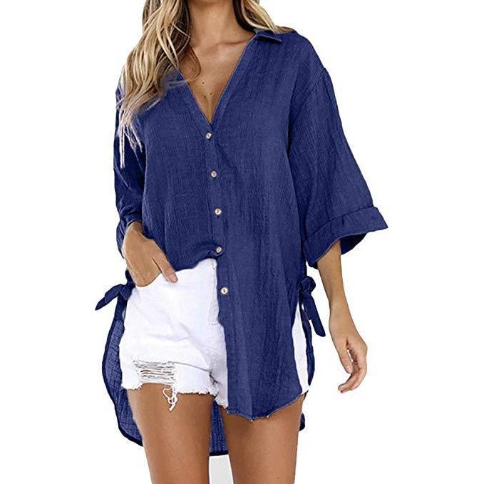 Casual Elegant Loose Comfortable Solid Streetwear Women Clothes Vintage Y2k Tops Tshirts Women Clothing Shirts for Women Fashion Plus size - Jointcorp