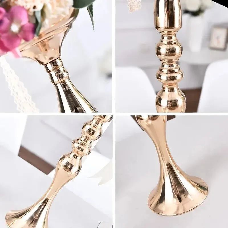 Golden Candle Holders Mermaid Flower Stand Wedding Table Decorations Metal Stand Candlestick For Wedding Birthday Party Decor