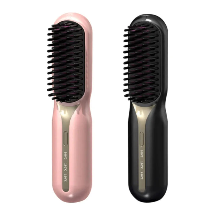 Cordless Hair Straightener Hot Heating Comb Professional Electric Brush for Hair Smoothing Iron Negative Ion Nourish Hair Care