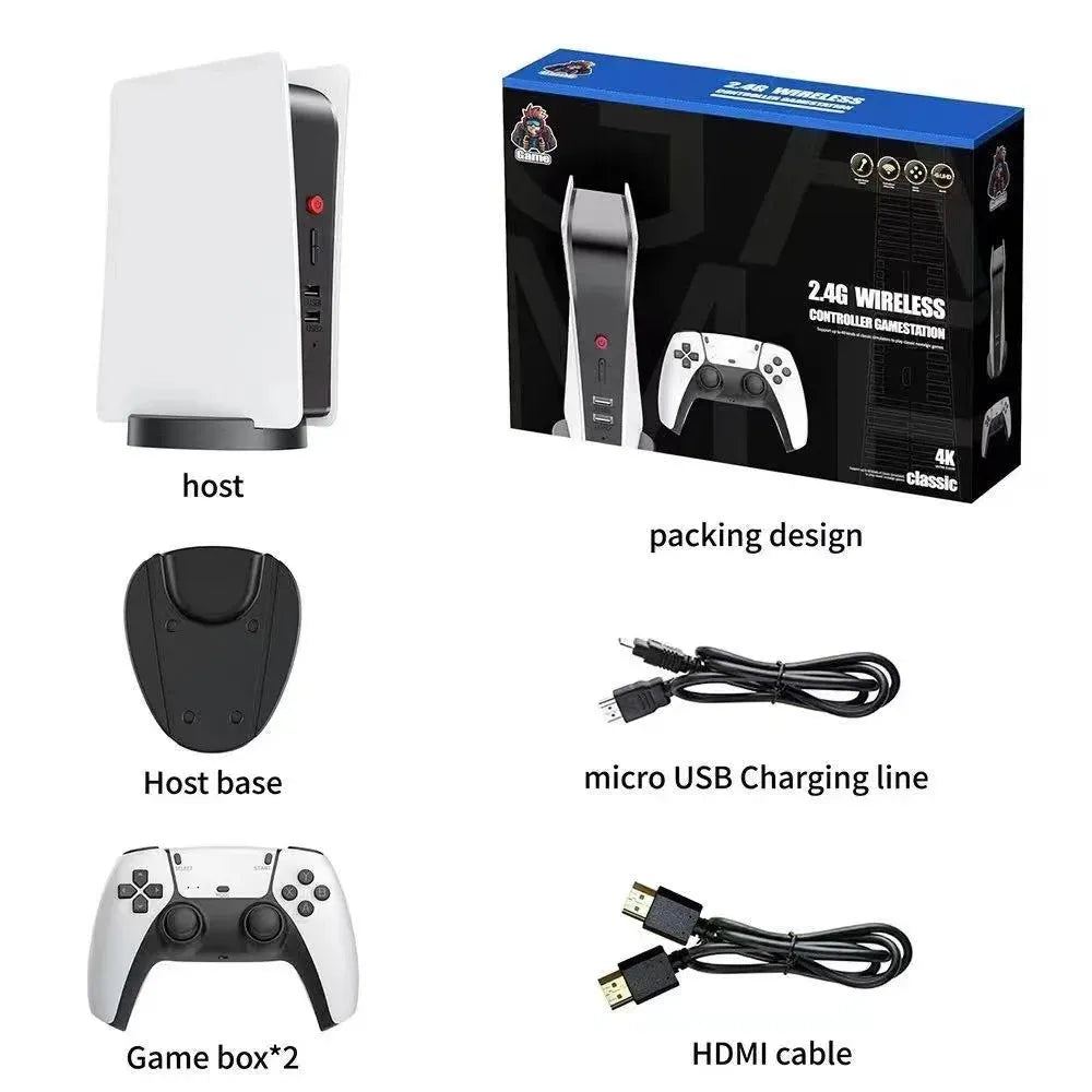 M5 video game console retro classic PS1/FC/GBA game console dual wireless controller built-in 20000+game 4K output gifts