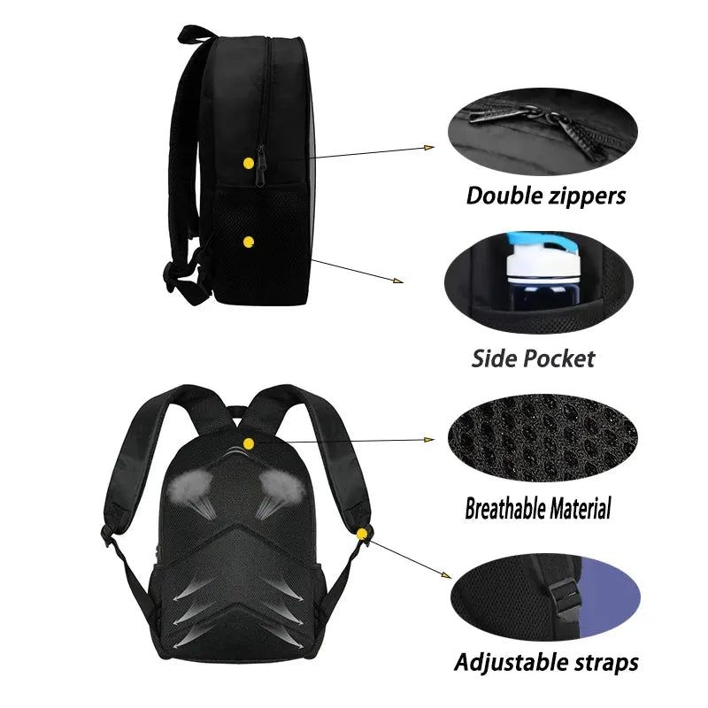 Mochila 2 pcs Set Smilling 3D Critters School Bags with Pencil Bags for Boy Girls Cartoon Prints Backpack Best Gift for Child