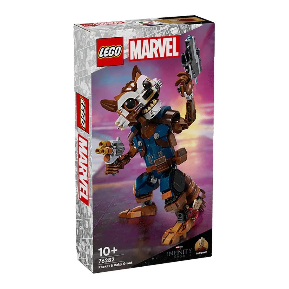 LEGO Super Heroes Marvel Series 76282 Rocket Raccoon And Gru Children's Puzzle Block Toys