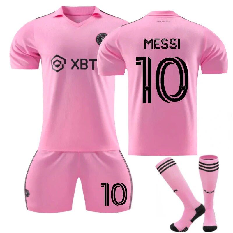 MIA MI Messi Camiseta No10 Football Jersey Boy Kid T-Shirt Set Adult Sportswear Girl Sportsuit Protective Clothing Cosplay Kit