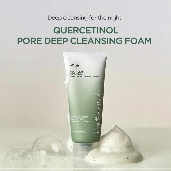 Quercetinol Pore Deep Cleansing  Foaming Facial Cleanser, 5.07 Fl Oz (150 Ml)