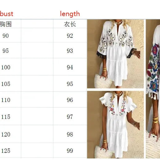 Dress Women summer tassel v-neck short sleeve floral printing ruffled hem Dresses Casual Vestidos dropshipping sale YSX8914