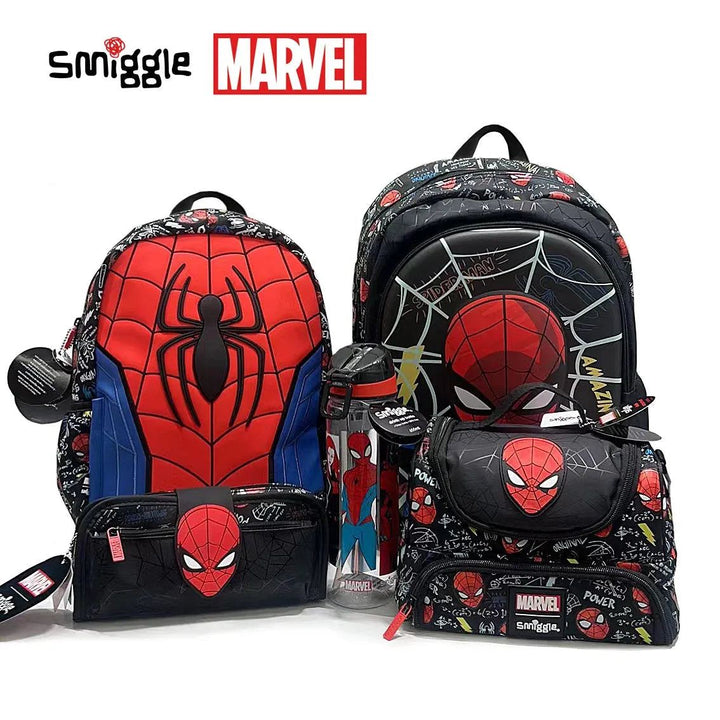 MARVEL Spider-Man Backpack for Children Smiggle Wheel Schoolbag Children's Knapsack Trolleys Bag 3-16 Years Old Hot-selling