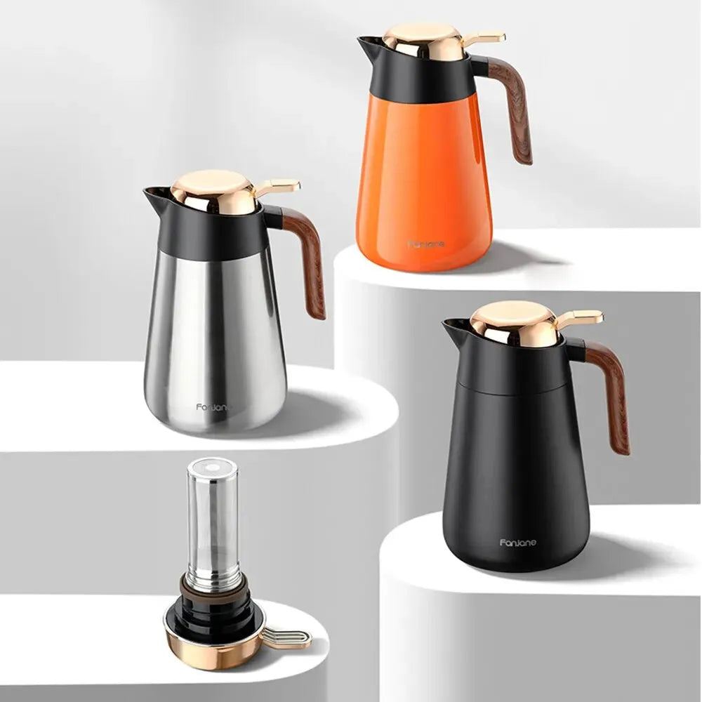 Large Capacity Insulated Cup Braised Tea Pot Household Insulated Water Pot Stainless Steel Insulated Pot Business Insulated Pot