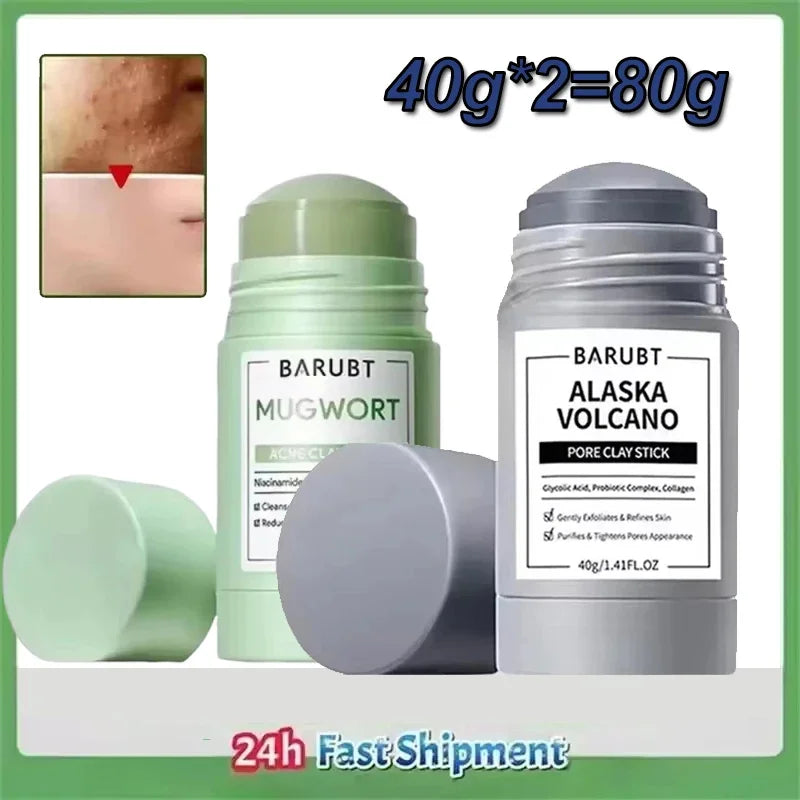 Spreadable Mud Face Mask Stick Hydrating Moisturizing Oil Control Exfoliating Deep Cleaning Pore Shrinking Solid Skin Care Mask