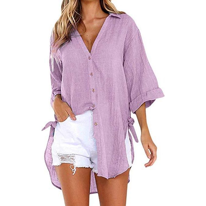 Casual Elegant Loose Comfortable Solid Streetwear Women Clothes Vintage Y2k Tops Tshirts Women Clothing Shirts for Women Fashion Plus size - Jointcorp
