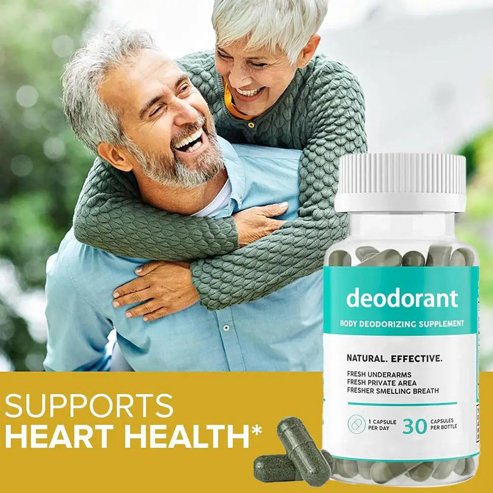 Deodorant Body Deodorizing Supplement Fresh Underarms Fresh Private Area Fresher Smelling Breath 30 Capsules Per Bottle