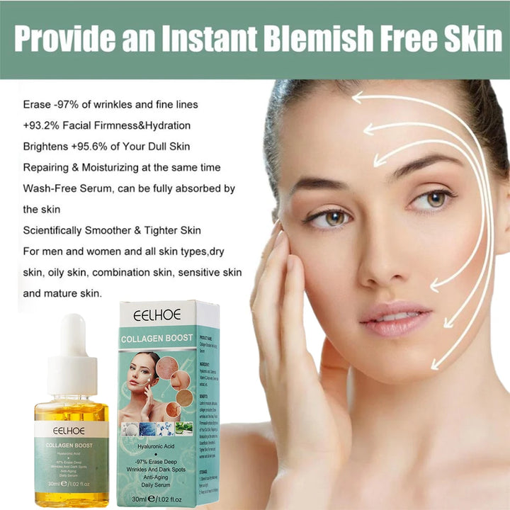 30ml Advanced Collagen Boost facial Serum Moisturizing Smoothing Nourishing Brightening Facial Skin Care Product
