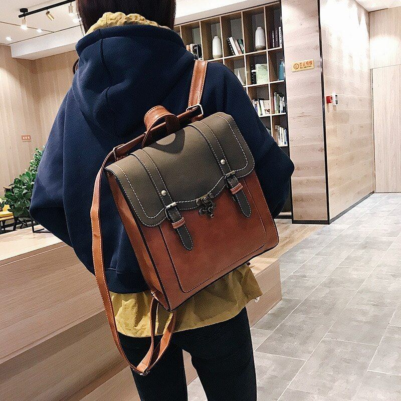 Vintage Leather Backpack New One Piece Backpack
