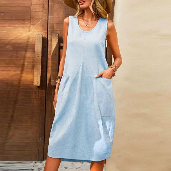 Dresses Office Fashion Female Pockets Loose Shirts Dress Casual Women Vintage dresses - Jointcorp