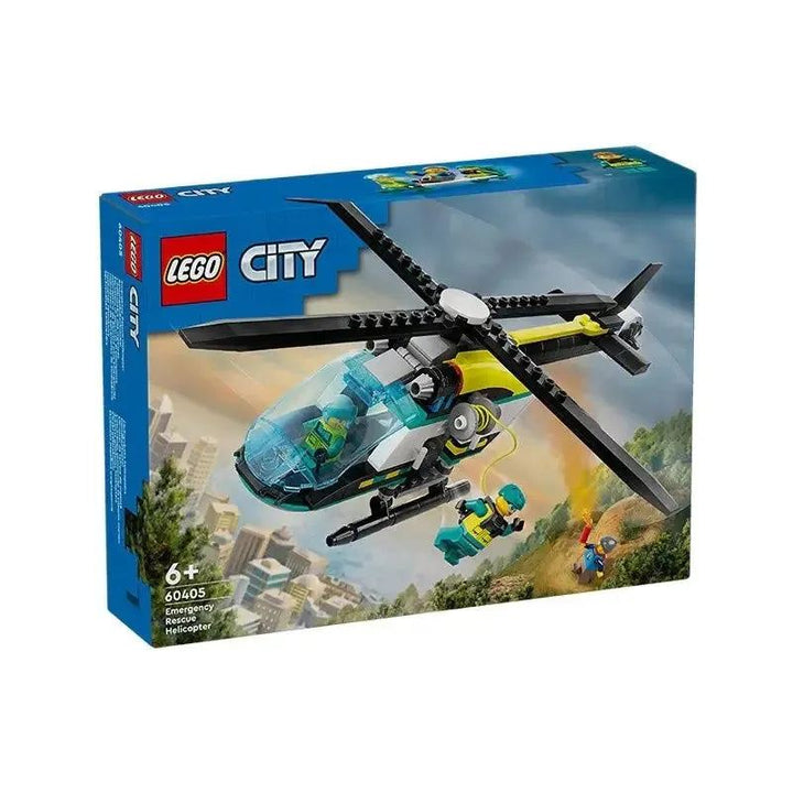 LEGO City 60405 Emergency Rescue Helicopter Male And Female Puzzle Block Assembly Toy