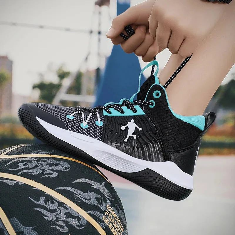 Kids Basketball Shoes Sport Cushion Children's Sneakers Non-Slip Rubber Sole Boys Casual Shoes for Girls Outdoor Walking Sneaker