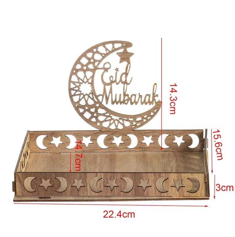 Wooden Pendant EID Mubarak 2025 Ramadan Decoration For Home Kareem Ramadan And Eid Decor Eid AL Adha Islamic Muslim Decor