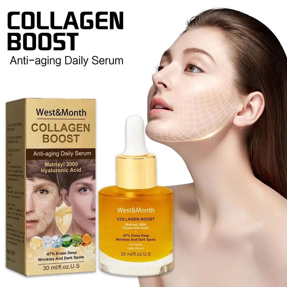 Collagen Essence Moisturizing Hydrating Tightening Korean Facial Serum Brighten Fade Fine Lines Anti-aging Face Care Cosmetics