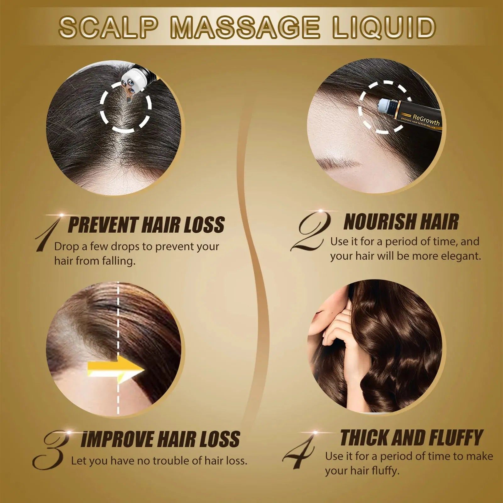 Hair Growth Essence Oil Roll-on Massage The Scalp To Accelerate Absorption Scalp Irritation Nourish Hair Roots Prevent Hair Loss