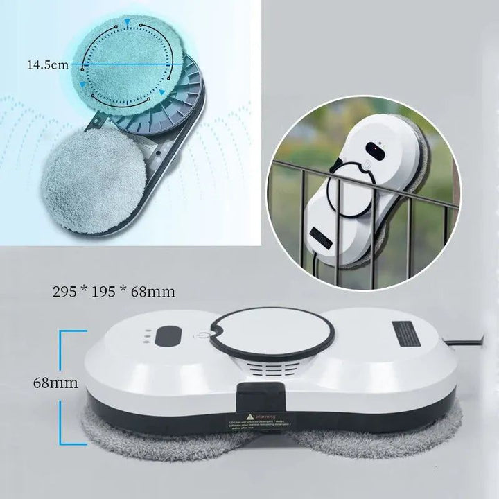 Water spray window cleaning robot intelligent high-rise double-sided brushless motor glass cleaner spray type