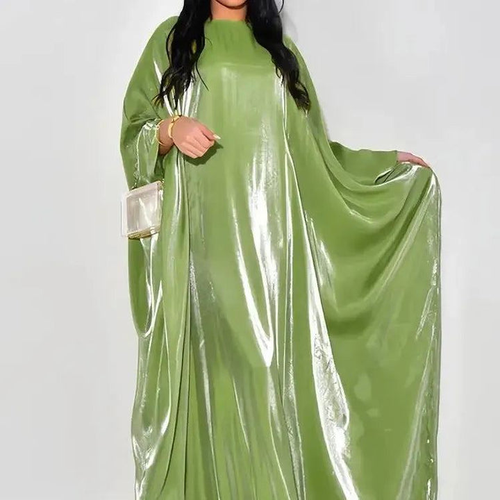 Ramadan Eid Women Summer Organza Batwing Satin Abaya Dubai Luxury 2024 Islam Muslim Kaftan Dress Kebaya Robe Musulmane Vestidos