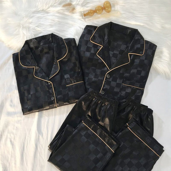 Pajamas Sets High-quality Light Luxury Silk Women's Pajama Spring Autumn Long-sleeve Cardigan Set Fashion Ice Silk Home Clothing - Jointcorp