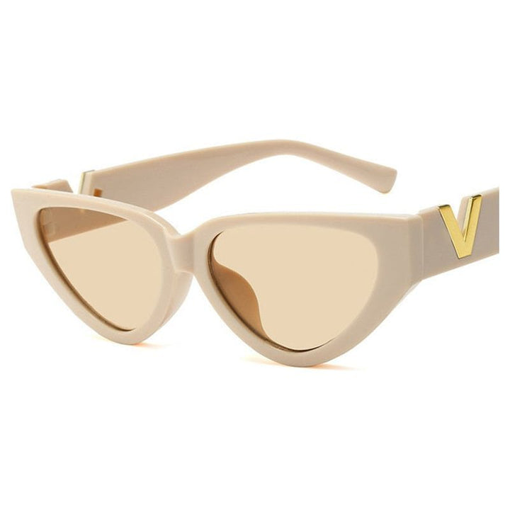 Vintage Cat Eye Sunglasses Fashion Women Shades UV400 Sun Glasses Brand Designer Men Trendy Multicolor Eyewear Cycling Goggles - Jointcorp