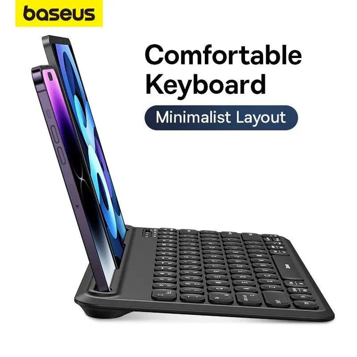 Baseus Wireless Keyboard for iPad K02 Ultrathin 3-Mode 10,000mAh Battery Recharging 78-Key Mini Protable Bluetooth 5.1 Keyboard