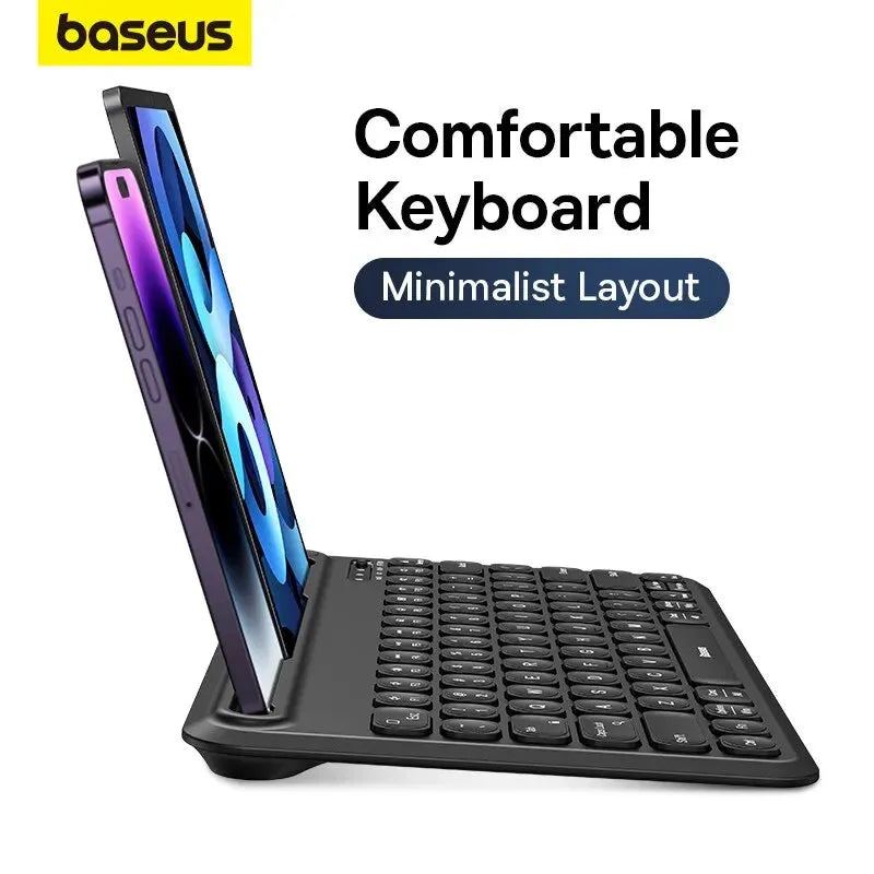 Baseus Wireless Keyboard for iPad K02 Ultrathin 3-Mode 10,000mAh Battery Recharging 78-Key Mini Protable Bluetooth 5.1 Keyboard
