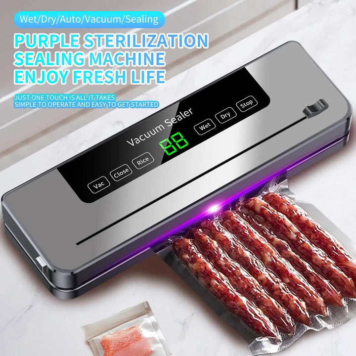 Vacuum Sealer Machine Dry/Wet Food Vacuum Sealer With UV Sterilization For Food Storage And Sous Vide Cooking Built-in Cutter
