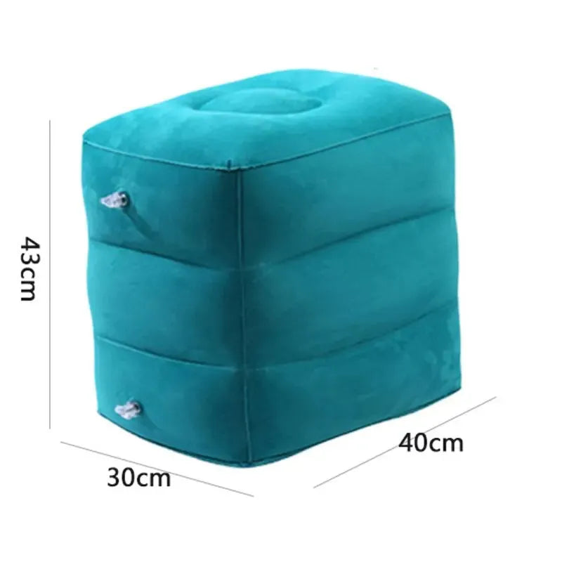 Travel Inflatable Three-layer Adjustable Foot Pillow Inflatable Footrest Sleep Sit Long-distance Train Car Foot Rest Footstool