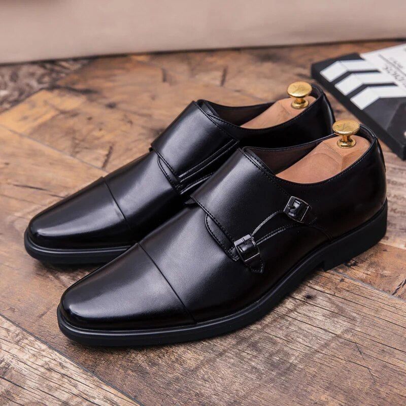 Men Oxfords Shoes Genuine Leather Luxury Men Dress Shoes Lace Up British Business Casual Shoes Men Wedding Shoes Chaussure Homme