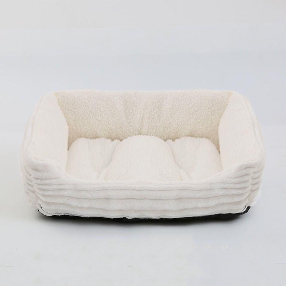 Bed for Dog + Cat Square Plush Sofa Bed