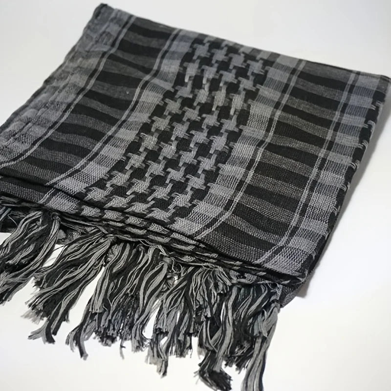 Military Tactical Scarf Camouflage Mesh Neck Scarf KeffIyeh Sniper Face Scarf Veil Shemagh Head Wrap for Outdoor Camping Hunting