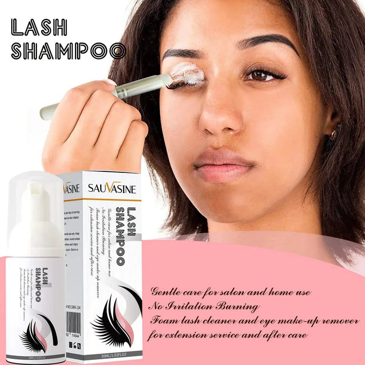 30ML/set Eyelash Extension Shampoo Glue Remover Travel Partable Lash Makeup Foam Cleanser Deep Cleaning Wash Mousse for Women