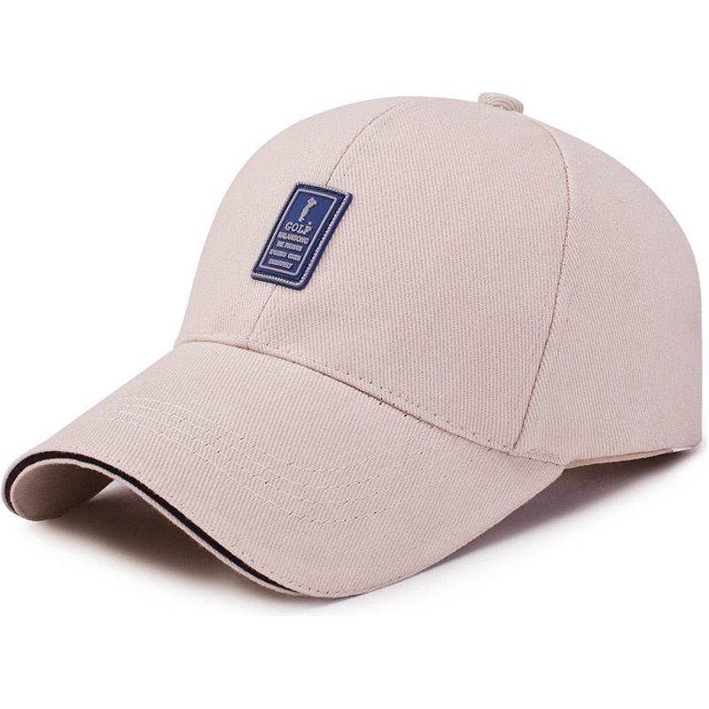 Men Structured Baseball Cap Solid Cotton Adjustable Snapback Sunhat Outdoor Sports - Jointcorp
