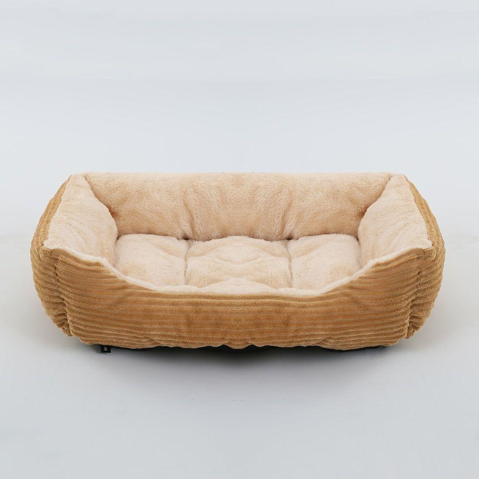 Bed for Dog + Cat Square Plush Sofa Bed