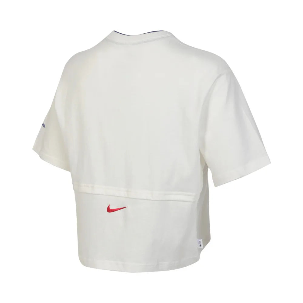 NIKE 2024 Women's AS W NSW SS TOP DANCE GCEL Colarless Short THF6291-133