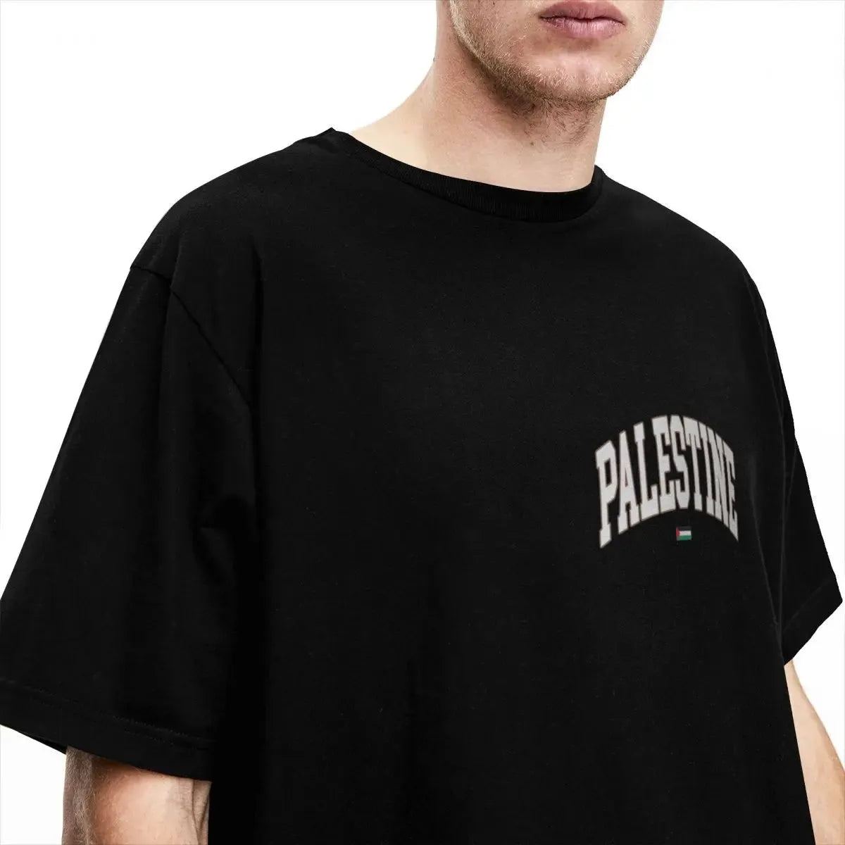 Palestinian Palestine Flag T Shirt Summer Y2K Retro T-Shirts Cotton Hippie Tee Shirt For Men Short Sleeve Casual Clothes