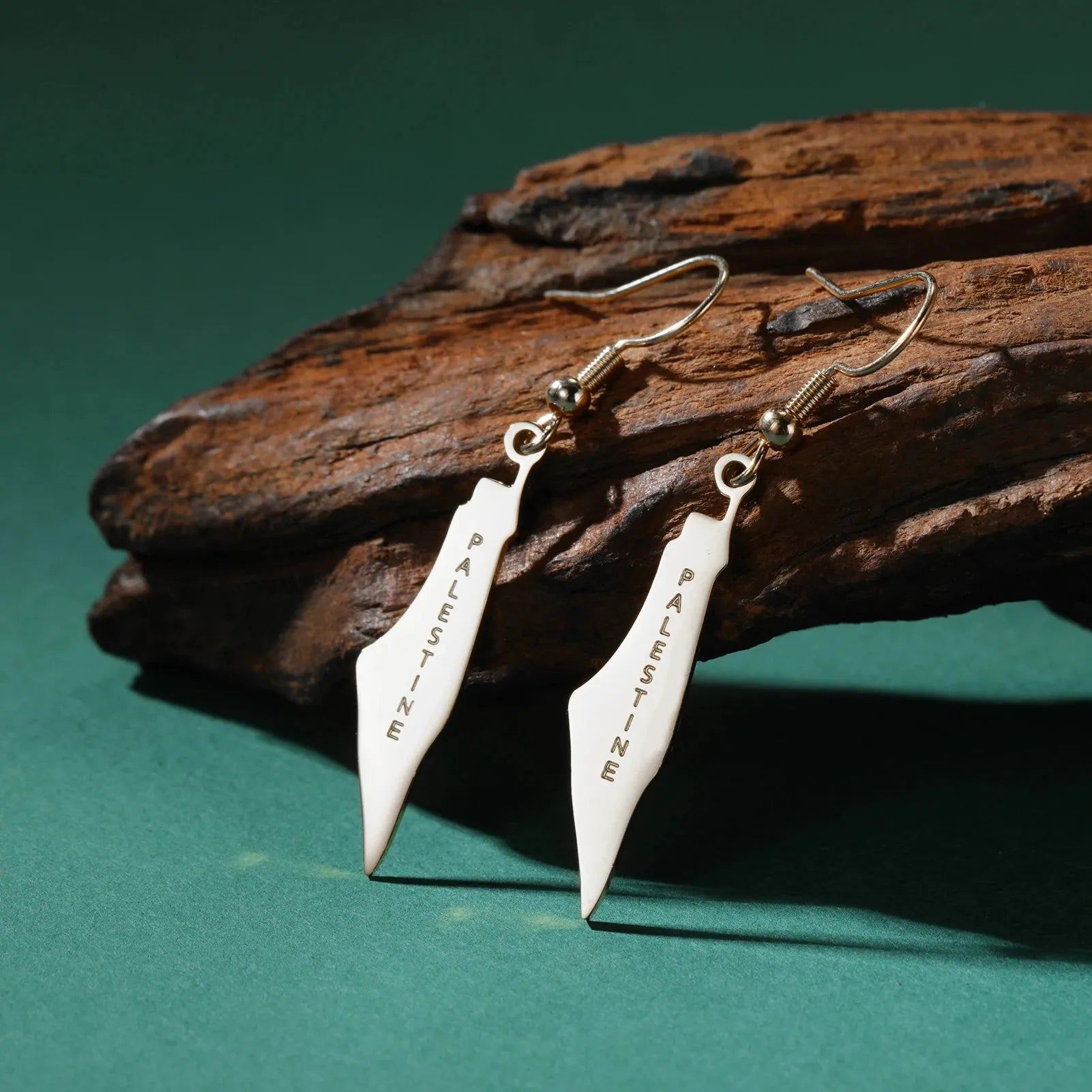 Cazador Stainless Steel Palestine Drop Earrings for Women Girls Gold Color Jewelry Map Dangle Earrings Christmas Gift Wholesale