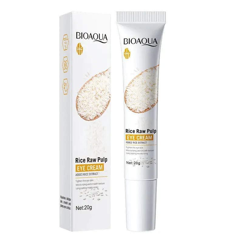 BIOAQUA White Rice Eye Cream Lighting Eyes Firming Eye Creams Anti Dark Circle Puffiness Moisturizing Eyes Skin Care
