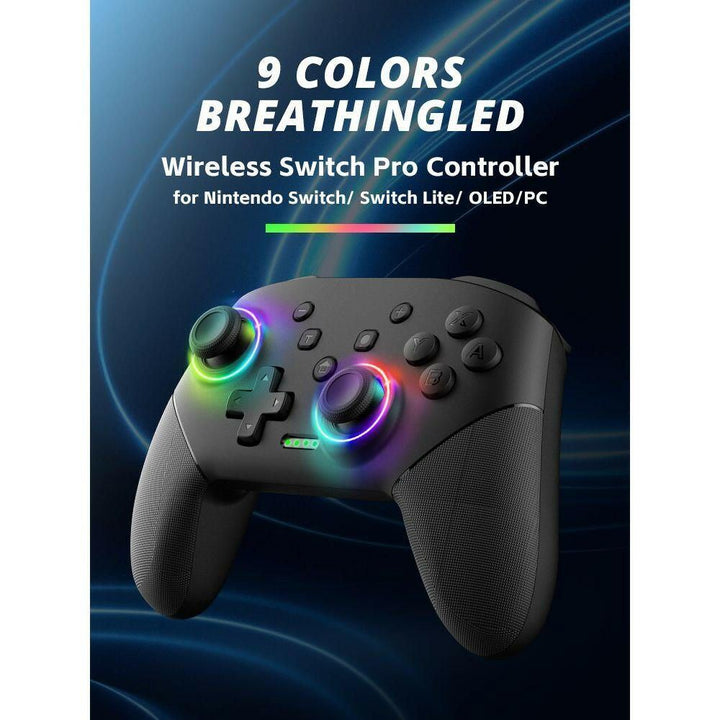 Wireless Controller For Nintendo Switch OLED Console Pro Gamepad with 600Mah Rechargeable Battery Programmable Turbo Function